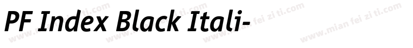 PF Index Black Itali字体转换